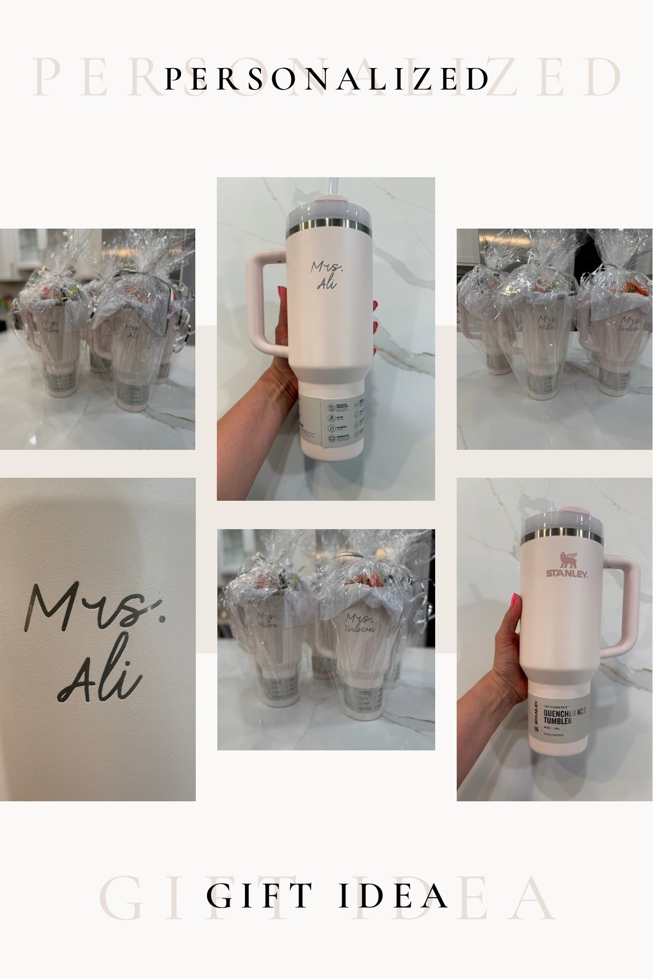 This personalized Stanley is the perfect gift for anyone!! You can have up to three lines so you can ad a teacher name as shown here, or add someone’s first and middle name to make a cute personalized cup for school or work. 

Everyone I gifted these to, loved them! These even an option to add graphics. 

#giftguide #giftsforher

#LTKActive #LTKHome #LTKFindsUnder100