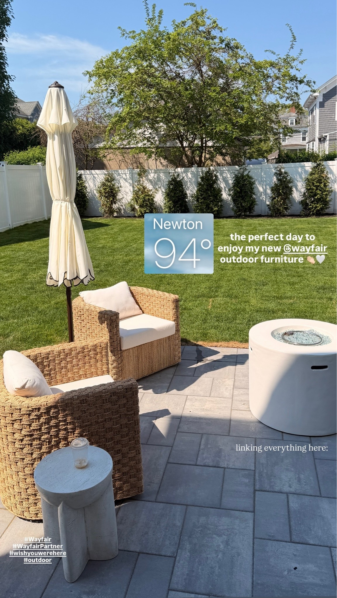 #ad transforming our first backyard space with @wayfair 🤍👏🏻🪑☀️
#Wayfair #WayfairPartner #wishyouwerehere #outdoor