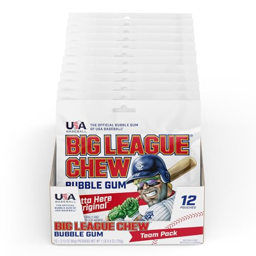 The Official Big League Chew Original Bubble Gum + Tray (12 Packs) | Amazon (US)