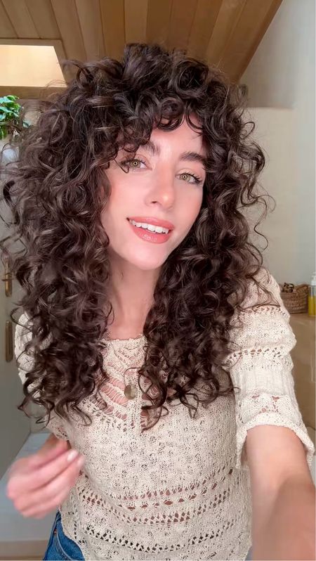 Curly hair with bangs / my favorite curly hair products for full voluminous curls 

#LTKbeauty