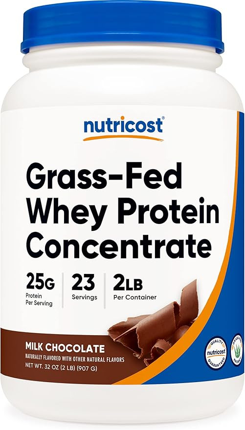 Nutricost Grass-Fed Whey Protein Concentrate (Chocolate) 2LBS - Undenatured, Non-GMO, Gluten Free... | Amazon (US)