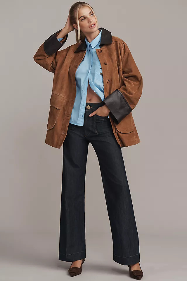 Colette High-Rise Wide-Leg Full-Length Jeans | Anthropologie (US)
