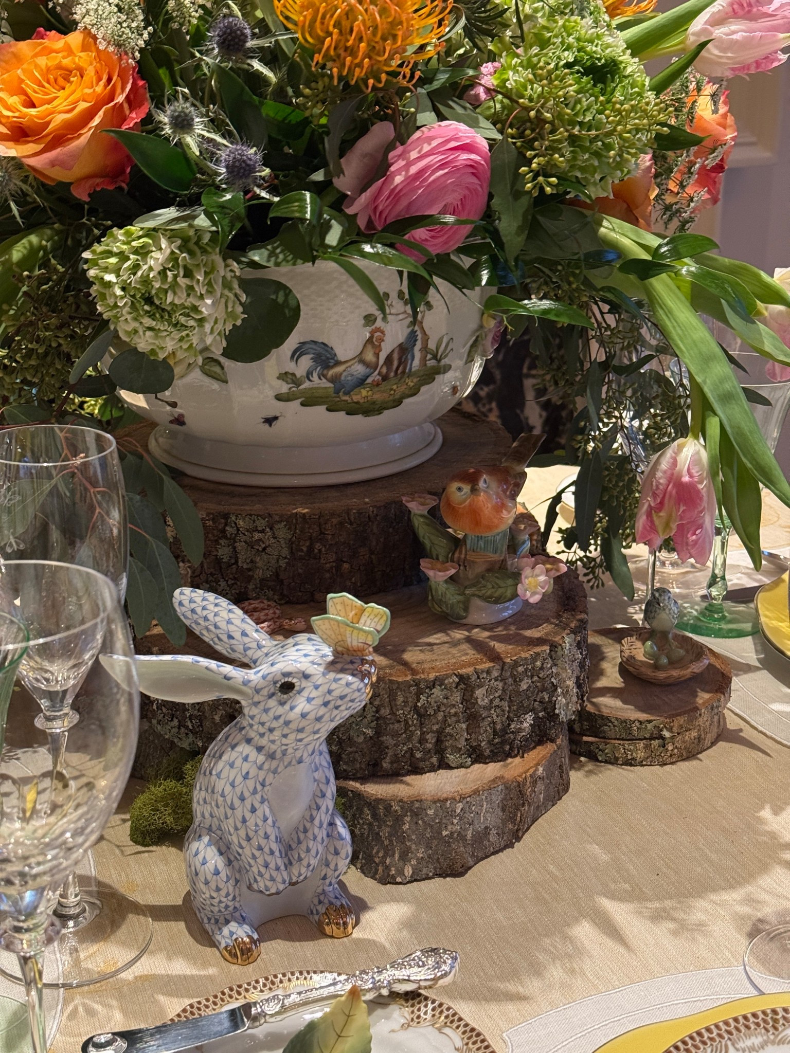 Herend Bunny figurines set in such a charming way as a centerpieces 

#LTKspringtrends #LTKSeasonal #LTKspring