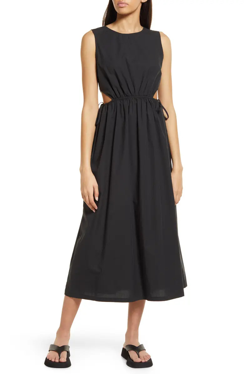 Rails Yvette Cutout Organic Cotton Blend Midi Dress | Nordstrom | Nordstrom