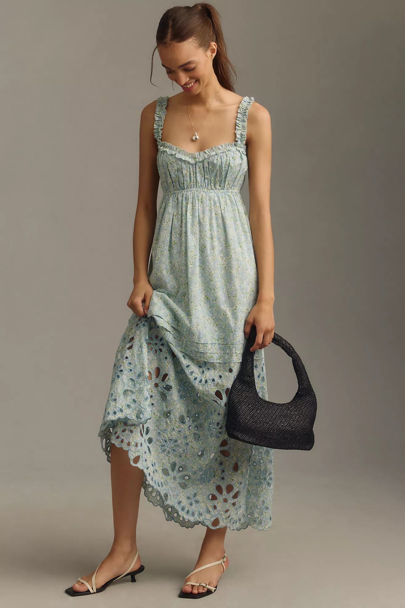 By Anthropologie Sweetheart Babydoll Maxi Dress | Anthropologie (US)