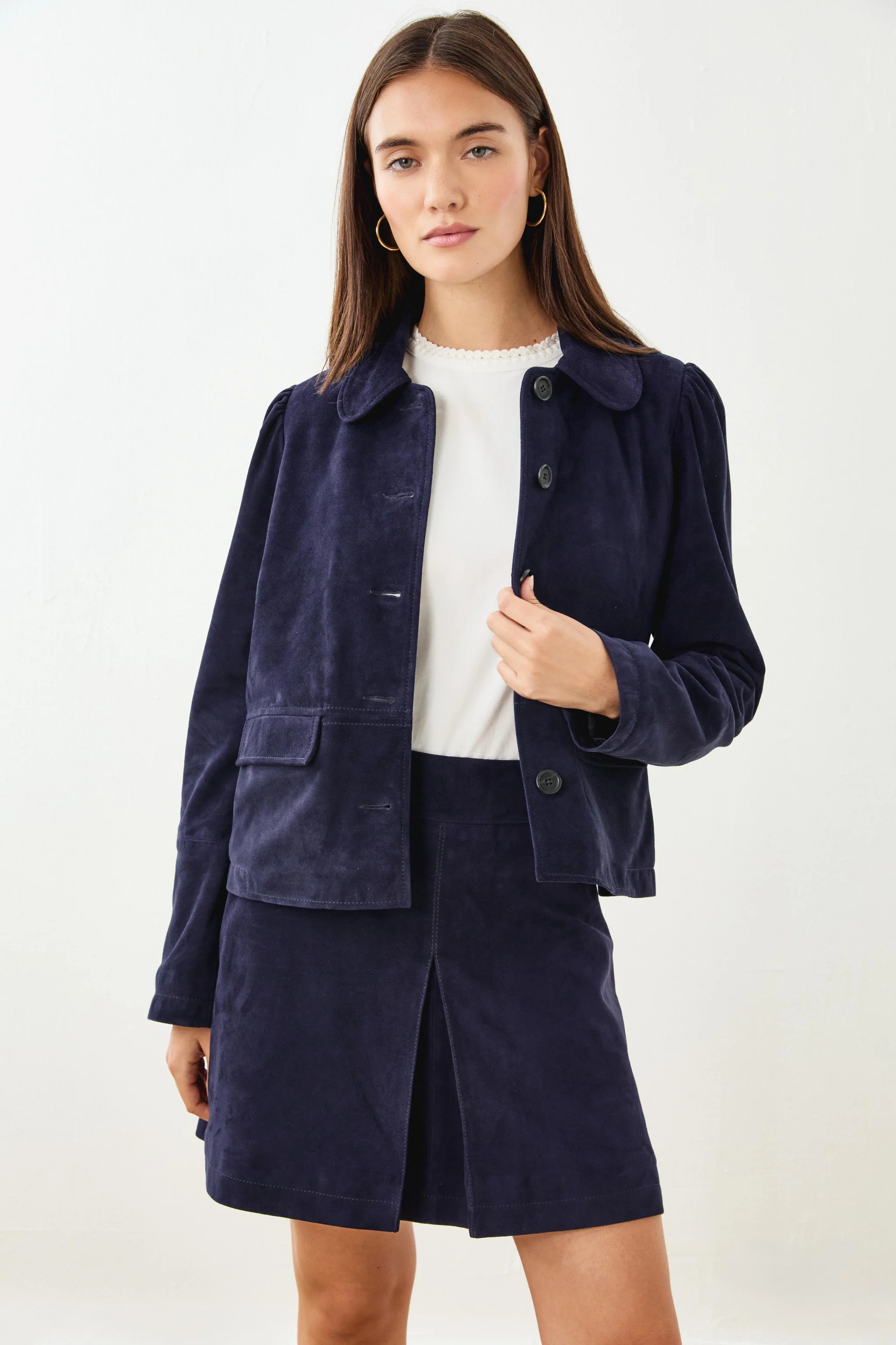 Chelsea Jacket-Suede-Navy | Cartolina