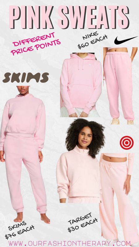 Pink sweats at all price points. Skims, Nike, Target 

#LTKstyletip
