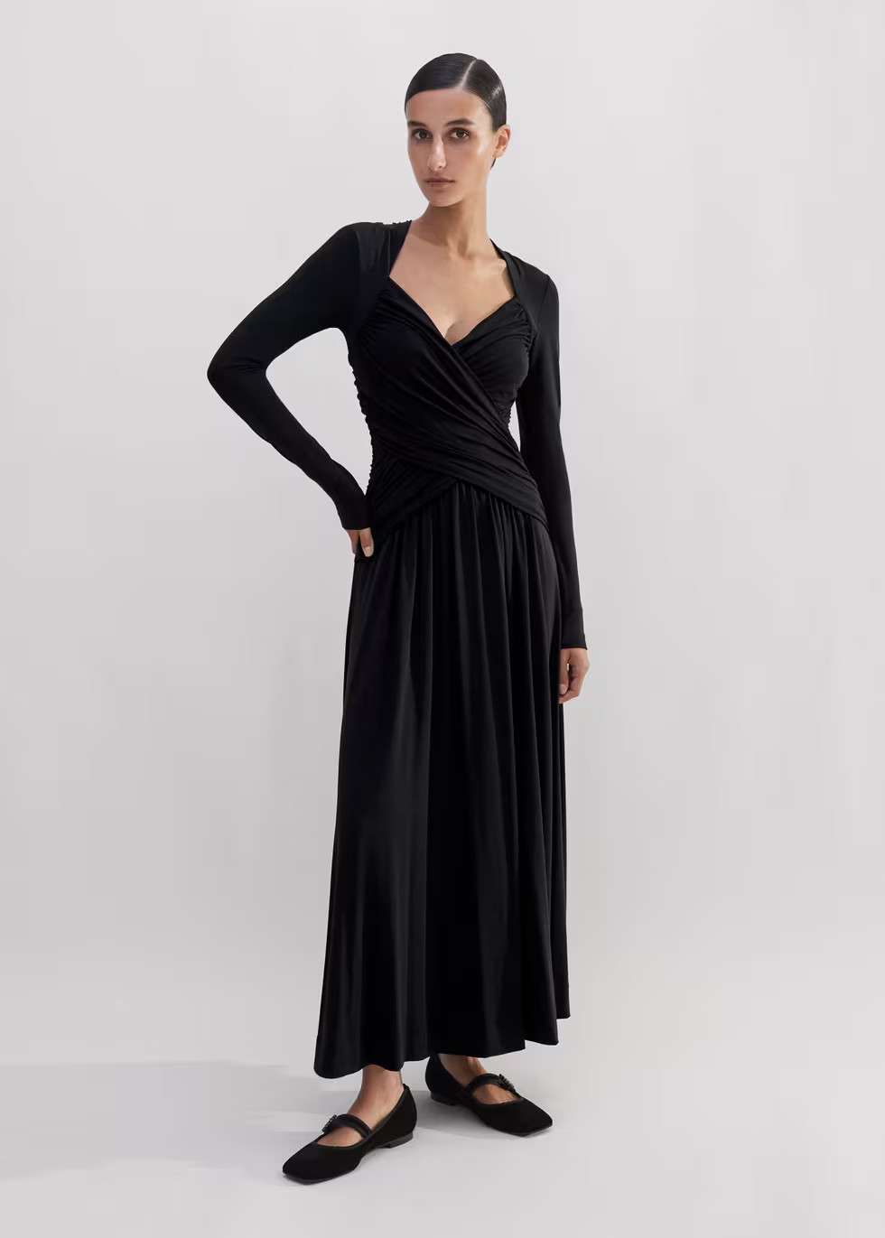 Ruched Panel Maxi Dress | ME+EM Global (Excluding US)