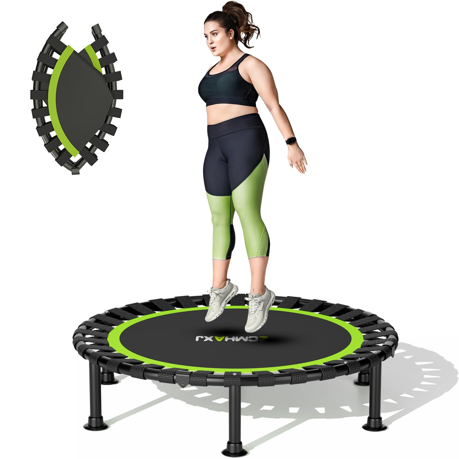 Foldable Mini Trampoline, 40" Rebounder Trampoline for Adults & Kids, 450lbs Capacity with/withou... | Amazon (UK)
