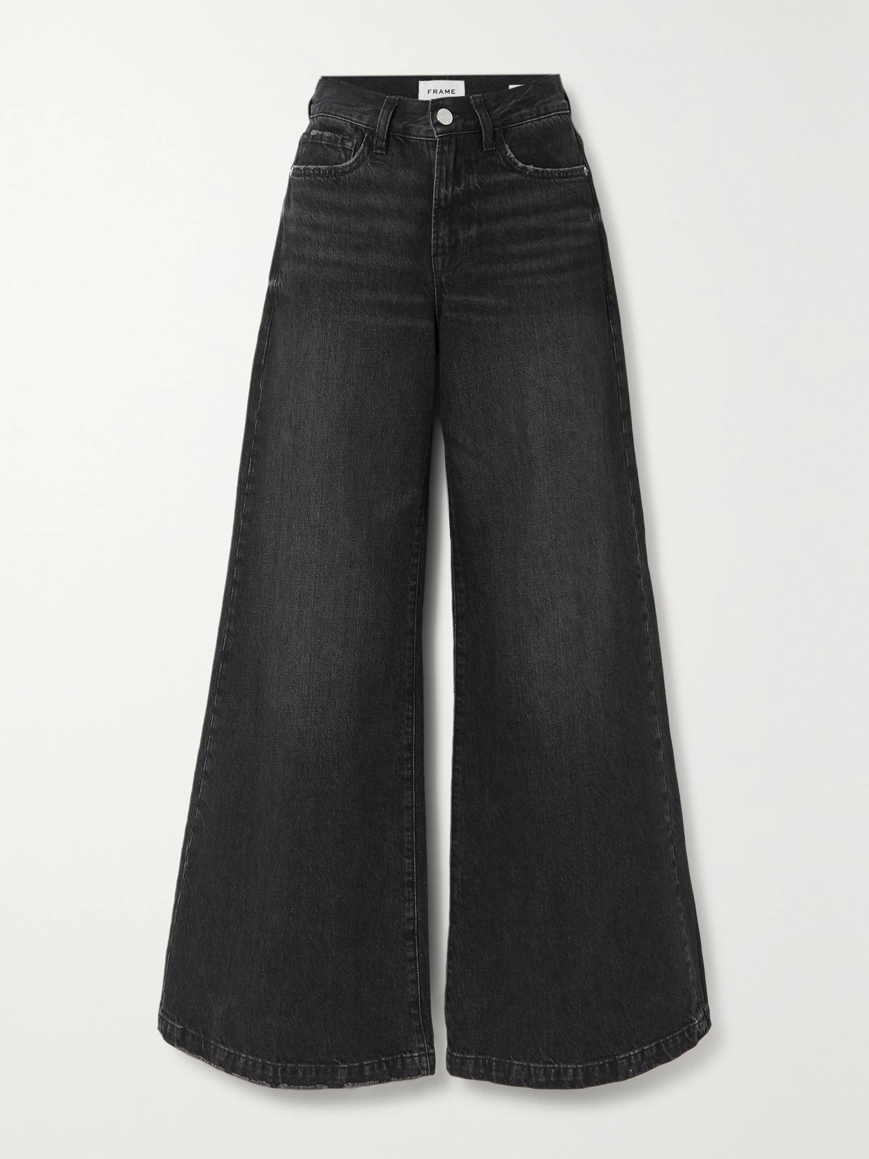 FRAME - Le Baggy Palazzo Low-rise Wide-leg Jeans - Black | NET-A-PORTER (US)