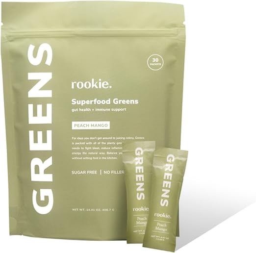 Natural Greens Supplements Superfood Powder Drink by Rookie Wellness, Gut Support Digestive Enzym... | Amazon (US)