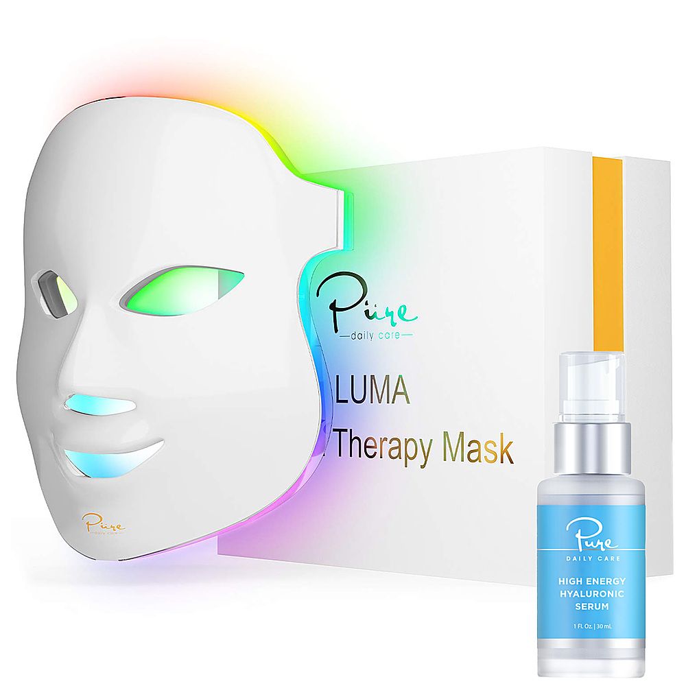 Pure Daily Care Luma LED Skin Therapy Mask and Hyaluronic Acid Serum: The Anti-Aging Duo White PD... | Best Buy U.S.