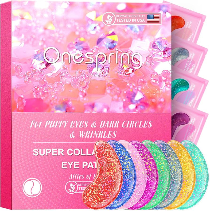 Under Eye Patches (24 Pairs) - Eye Gel Pads for Wrinkles, Puffy Eyes, Dark Circles, Eye Bags, Nat... | Amazon (US)