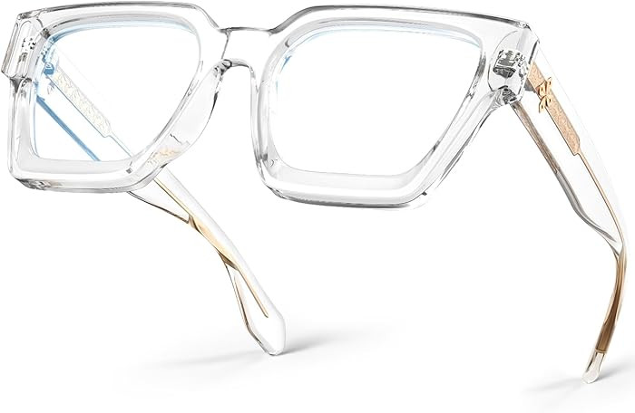 VISOONE Blue Light Blocking Glasses with TR90 Rectangle Frame and Chic Preppy Look for Women Men ... | Amazon (US)