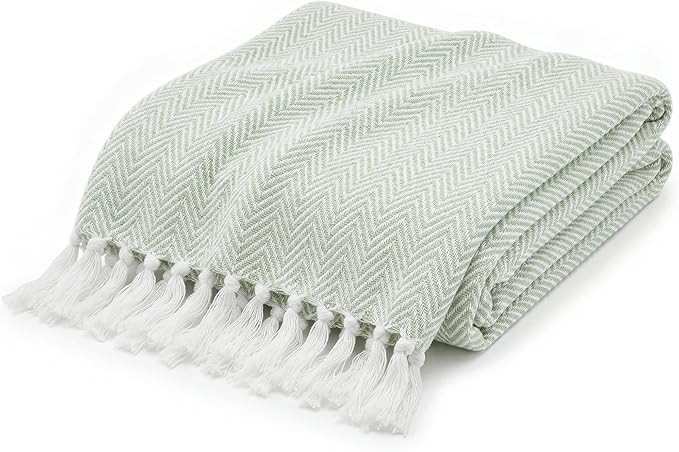 Americanflat 50x60 Throw Blanket - Soft and Breathable Cotton Throw Blanket for Couch, Bed, Chair... | Amazon (US)