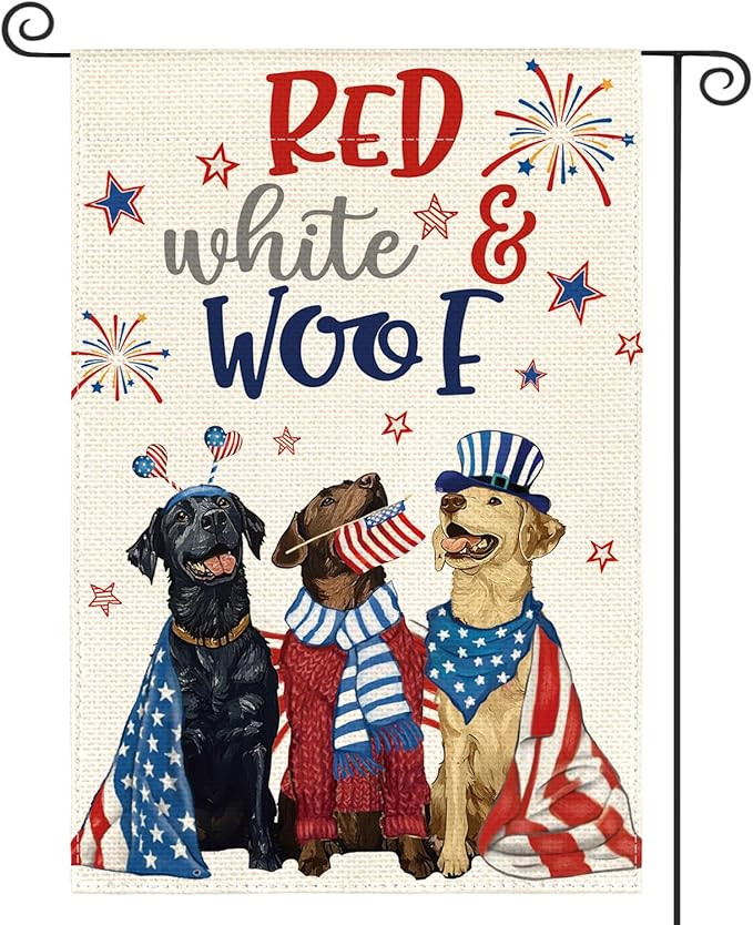AVOIN colorlife Patriotic 4th of July Dogs Garden Flag 12x18 Inch Double Sided, Memorial Day Inde... | Amazon (US)