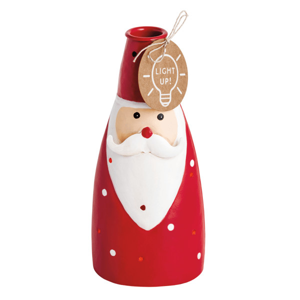 Small Tin Santa Candlestick | Mud Pie