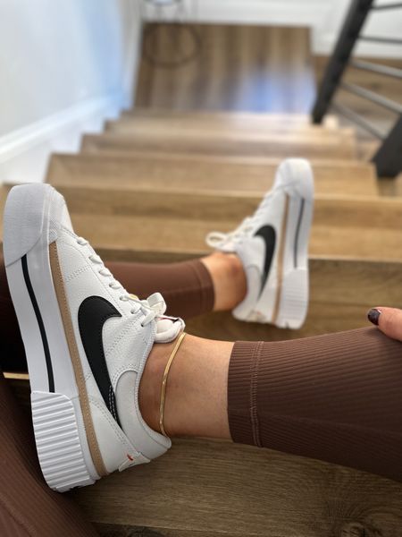 In love with these Nike court legacy lift platform sneakers. They run a 1/2 size large so size down when ordering. I’m typically size 7.5 and I purchased a size 7 for the best fit. These pair so well with sooo many outfits from leggings to jeans to wide leg lounge pants. They make a great Christmas gift too!!

Gift idea
Winter outfit
Winter sale
Black Friday 
Nike shoes

#LTKHolidaySale #LTKGiftGuide #LTKHoliday