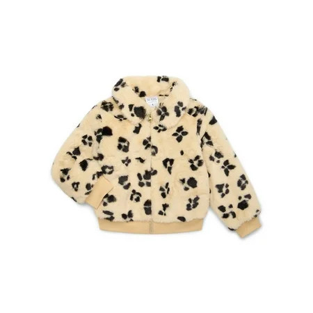 365 Kids From Garanimals Girls Faux Fur Jacket | Walmart (US)