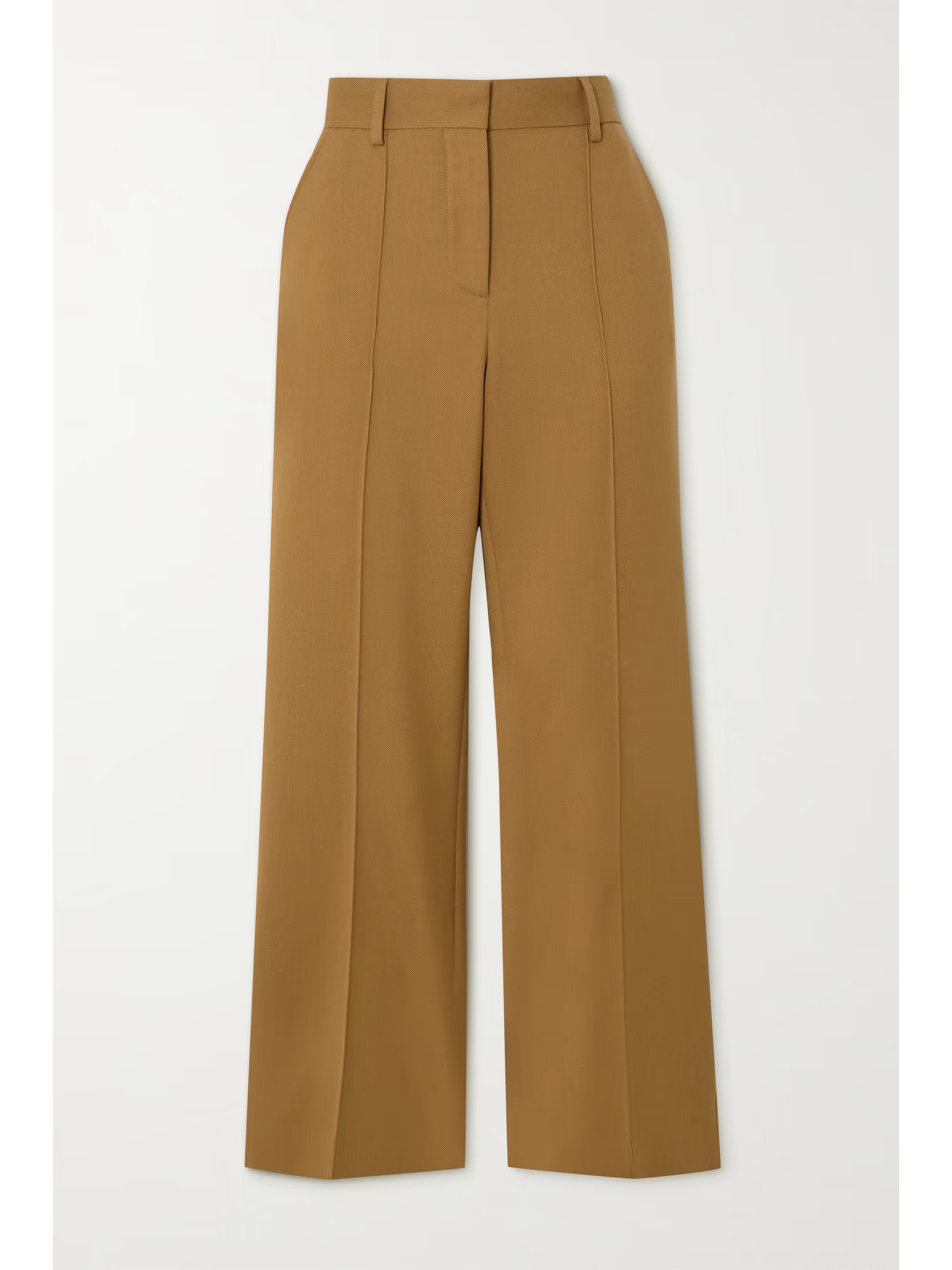 Cotton-blend twill straight-leg pants | NET-A-PORTER (UK & EU)