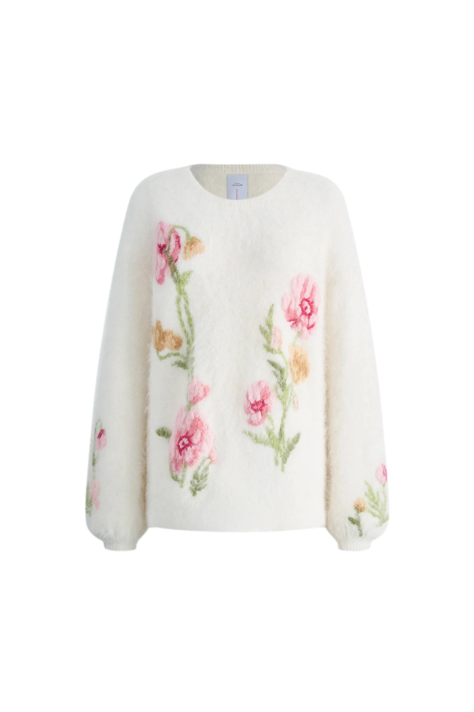 Rhoeadine 3D Jacquard Embroidered Sweater in Alpaca Wool | Fabrique