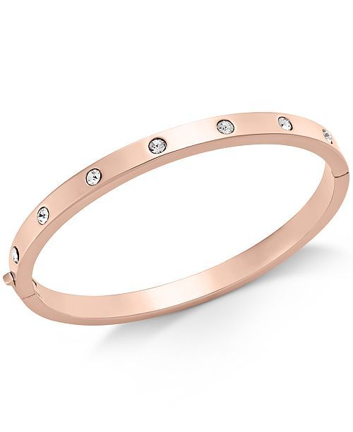 Bezel-Set Polished Bangle Bracelet | Macys (US)
