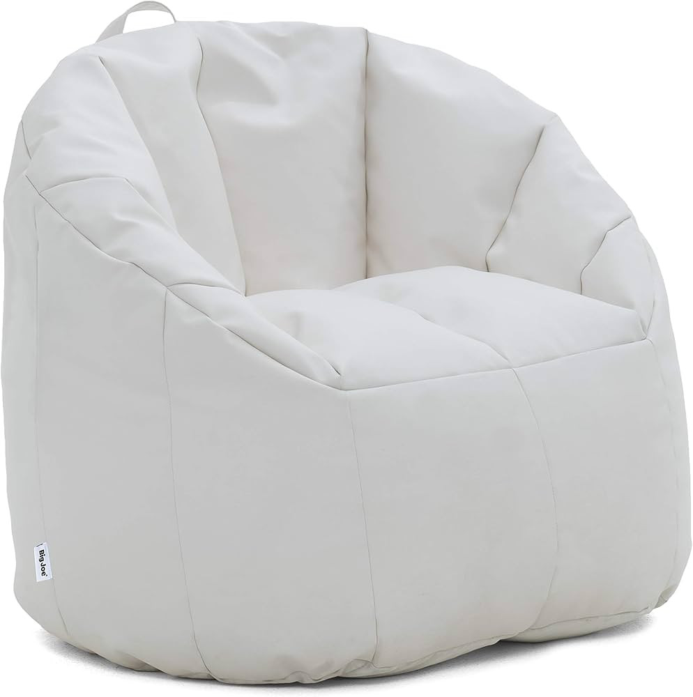 Big Joe Milano Outdoor Weatherproof Bean Bag Chair, White Marine Vinyl, UV Protected Weather Resi... | Amazon (US)