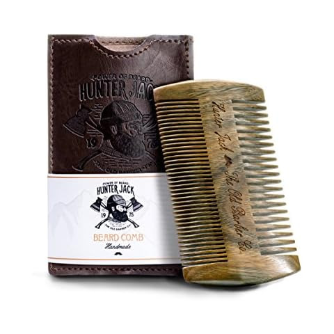 Beard Comb Kit by One Handsome Man - Sandalwood Beard Comb with PU Leather Case and Gift Box - Pe... | Amazon (US)