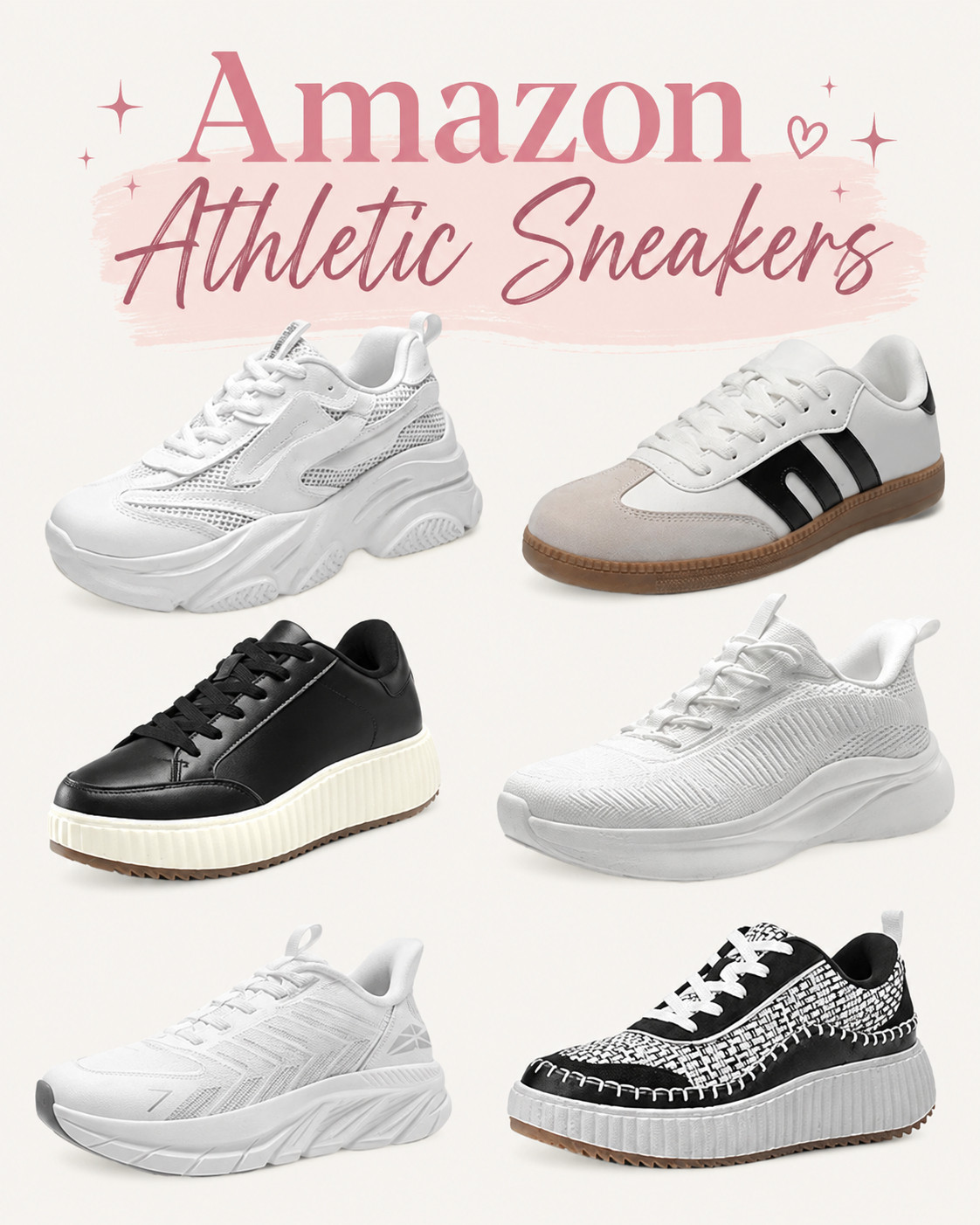 Amazon Athletic Sneakers You'll Want to Wear Everywhere

Upgrade your everyday style with these trending Amazon athletic sneakers that combine comfort, support, and effortless fashion. From chunky white trainers to classic retro sneakers and stylish platform designs, these versatile shoes pair perfectly with leggings, jeans, dresses, and athleisure outfits. Whether you're running errands, traveling, heading to the gym, or creating the perfect casual outfit, these affordable Amazon finds deliver all-day comfort without sacrificing style. Save this pin for your next sneaker shopping spree and discover your new favorite pair! As an Amazon Associate I earn from qualifying purchases.

#AmazonFinds #AmazonSneakers #AthleticSneakers #SneakerStyle #CasualStyle #EverydayOutfits #ComfortShoes #WalkingShoes #TravelStyle #Athleisure #PlatformSneakers #ChunkySneakers #WhiteSneakers #FashionFinds #ShoeInspo #StreetStyle #AffordableFashion #AmazonFashion #OOTD #SneakerLover