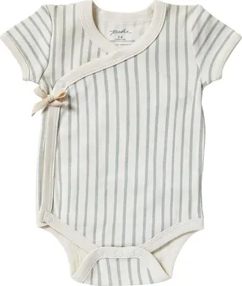 Pehr Stripes Away Organic Cotton Wrap Bodysuit | Nordstrom | Nordstrom