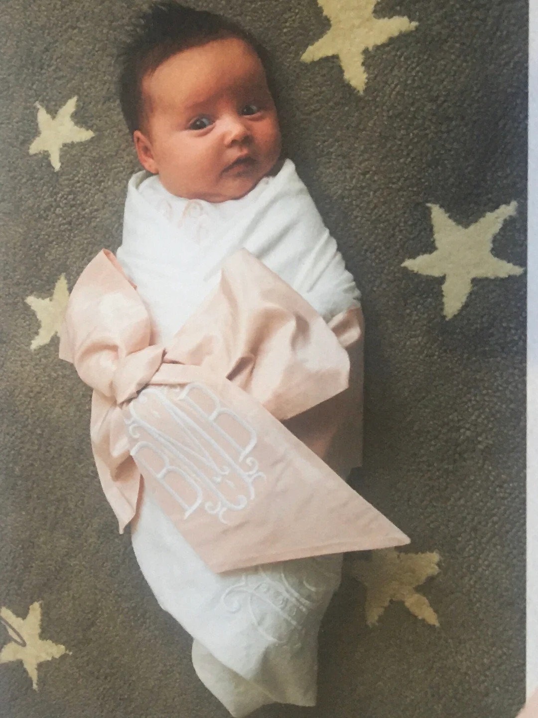 Pink Silk Baby Swaddle Sash for Swaddled Baby, Custom Embroidered Initials, Gift for New Mom, Bap... | Etsy (US)