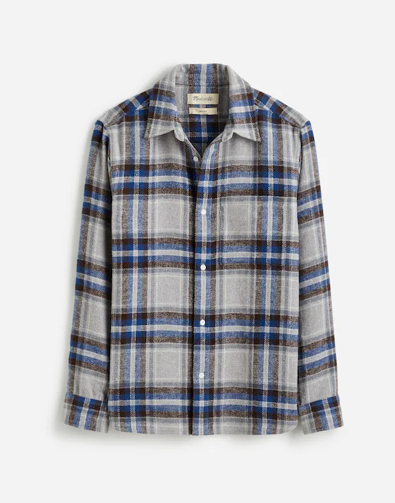 Brushed Flannel Easy Long-Sleeve Shirt | Madewell | Madewell