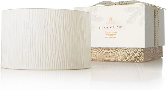 Thymes Frasier Fir Candle - Gilded Ceramic 3-Wick Jar Candle - Scented Candle with a Luxury Home ... | Amazon (US)