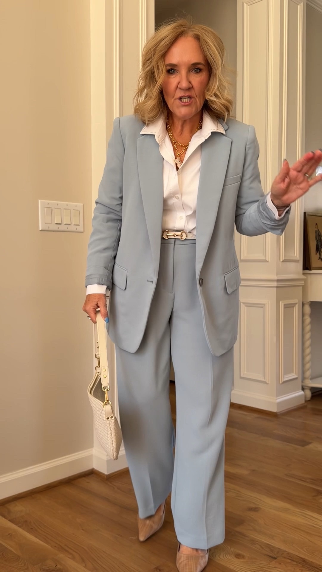 I’m loving these new arrivals for your elevated spring needs whether it be for the office, a work conference, a shower, or an evening out. We have a suit two piece pants set and two piece lounge/travel set. Everything is true to size and less noted below.
Blazer 6
Pants 8 petite green sets med petite 
White blouse size 1.0
Lounge set top medium 
Lounge set bottom med petite White blouse
Cardigan medium 
Graphic tee medium 
10% off code on my purse NANETTE by Eric habits 

#LTKWorkwear #LTKSaleAlert #LTKOver40

#LTKSaleAlert #LTKWorkwear #LTKOver40