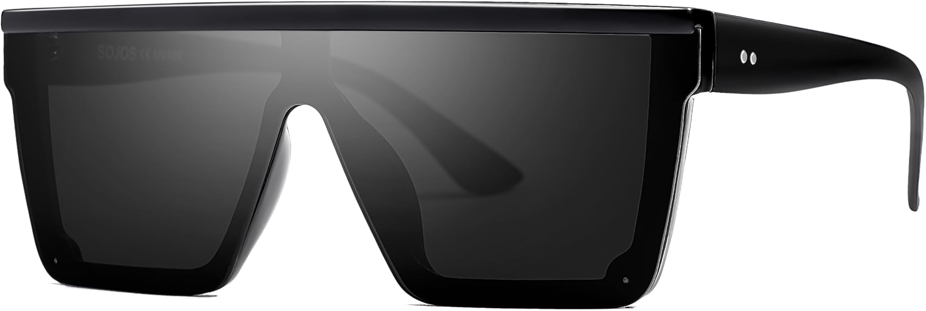 SOJOS Square Big Sunglasses Women Thick Frame Flat Top Mirrored Sunnies Shades Goggle Siamese Len... | Amazon (US)