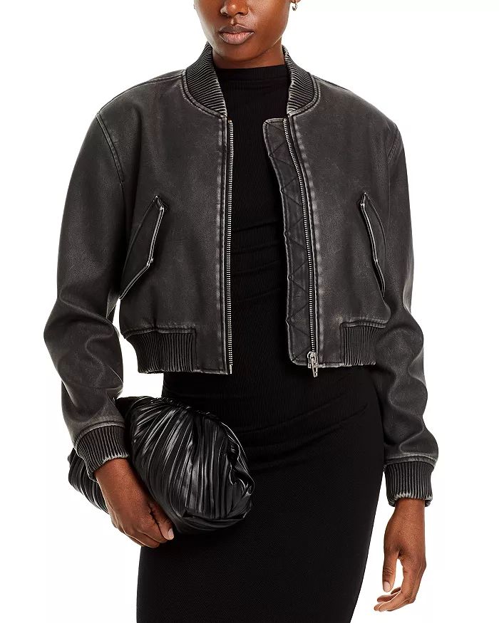 BLANKNYC Faux Leather Bomber Jacket Back to results -  Women - Bloomingdale's | Bloomingdale's (US)