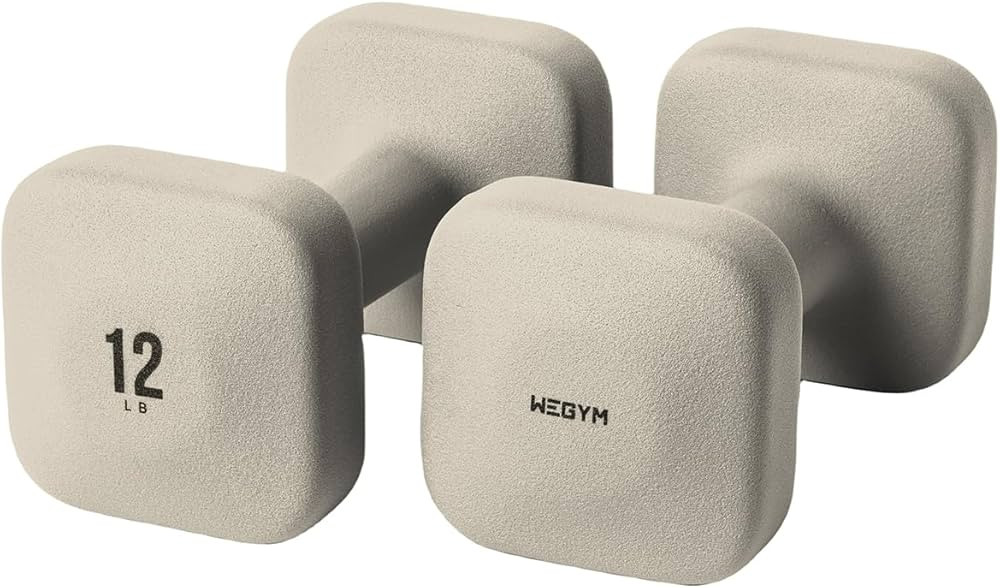 SafeGrip Dumbbells, Anti-Slip, Anti-Roll, Thick Handles, Free Weights, Square Dumbbells for Secur... | Amazon (US)