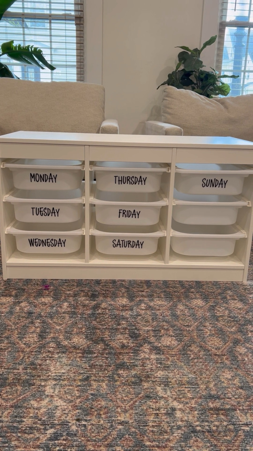 Closet organization for kids! Best. Decision. Ever. On Sundays I prep their clothes for the week, which makes our mornings 100000x easier. I used the @ikeausa trofast system with @etsy days of the week decals. 

#LTKbaby #LTKhome #LTKkids