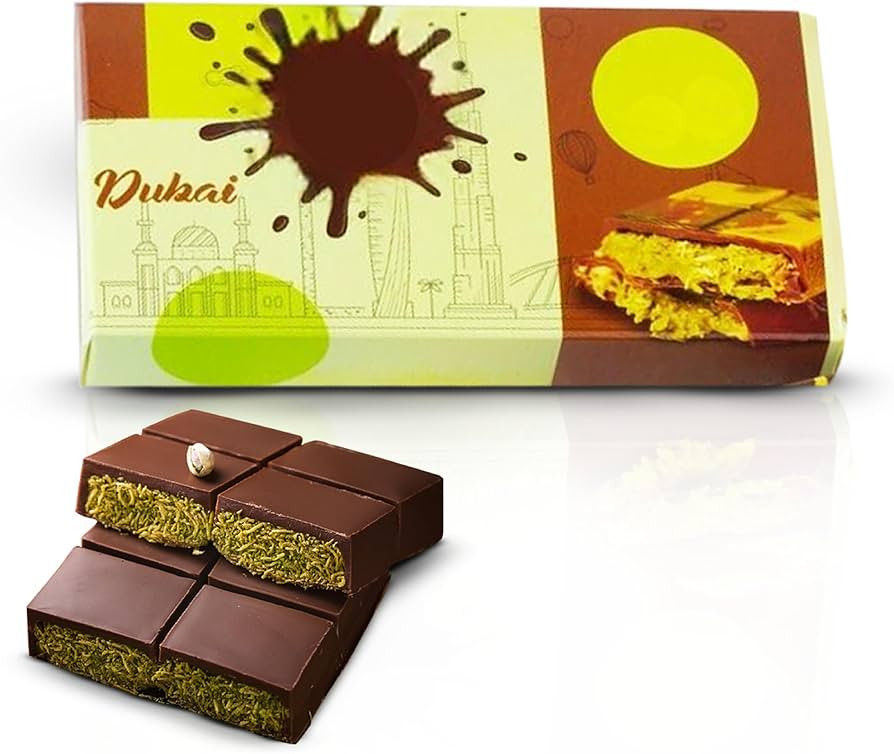 Dubai Chocolate Bar with Pistachio – Handmade Viral Dubai Chocolate – Crispy Shredded knafeh ... | Amazon (US)