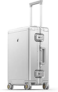 LEVEL8 Gibraltar Carry On Luggage, 20" Aluminum Frame Hardside Suitcase, Zipperless Luggage with ... | Amazon (US)