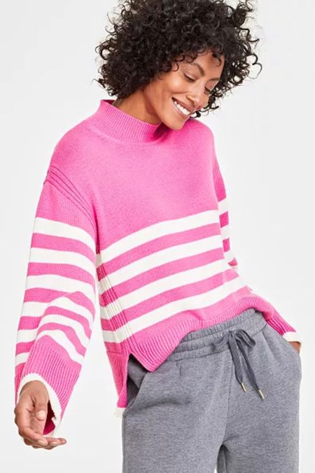 How cute is this striped oversized sweater??? Again, currently on sale for $35. I love that it’s styled with joggers here!!! Casual v-day ootd! 

#LTKSeasonal #LTKfindsunder50 #LTKstyletip