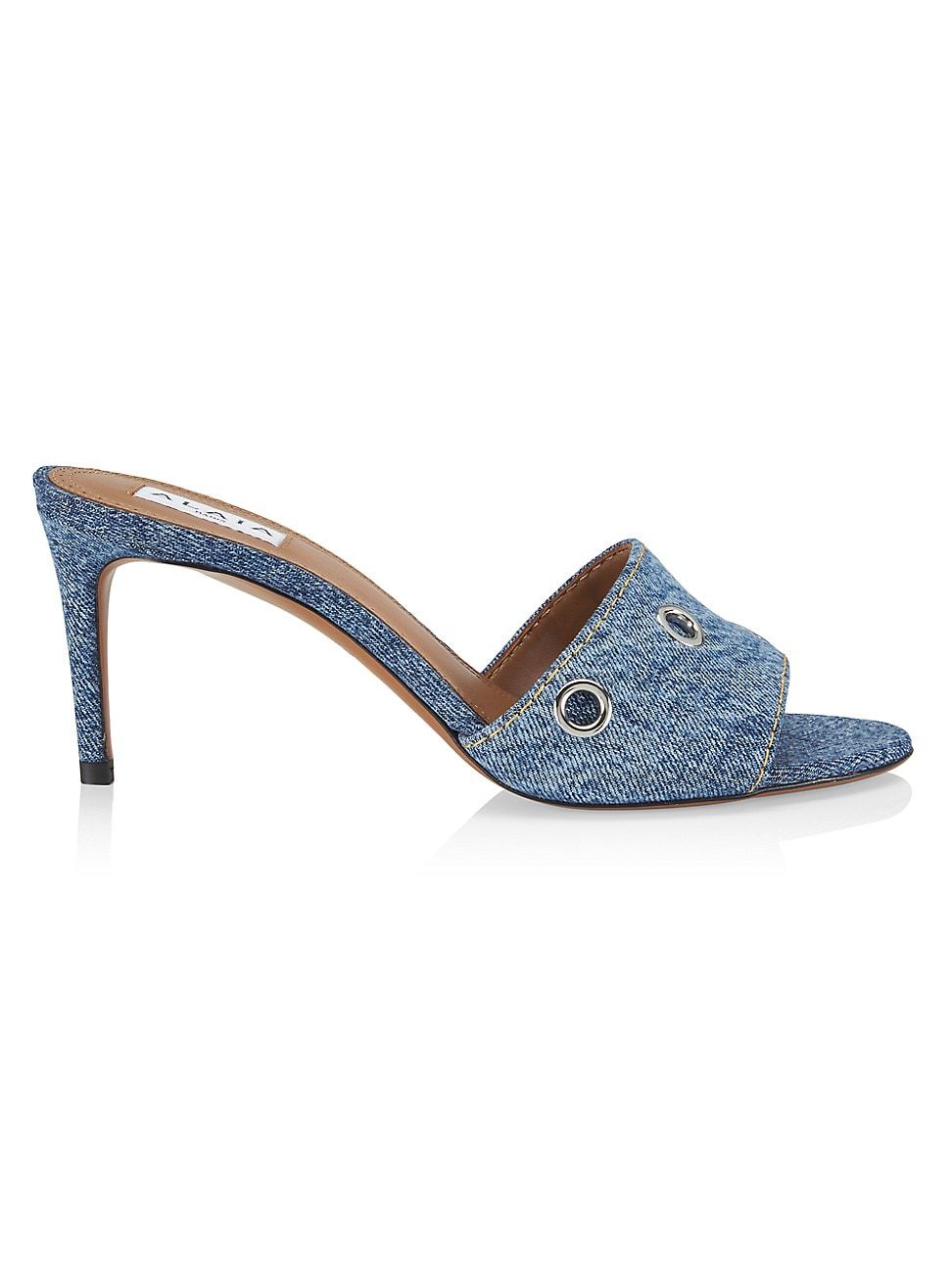 Women's 75MM Denim High-Heel Mules - Blue Jeans - Size 5.5 - Blue Jeans - Size 5.5 | Saks Fifth Avenue