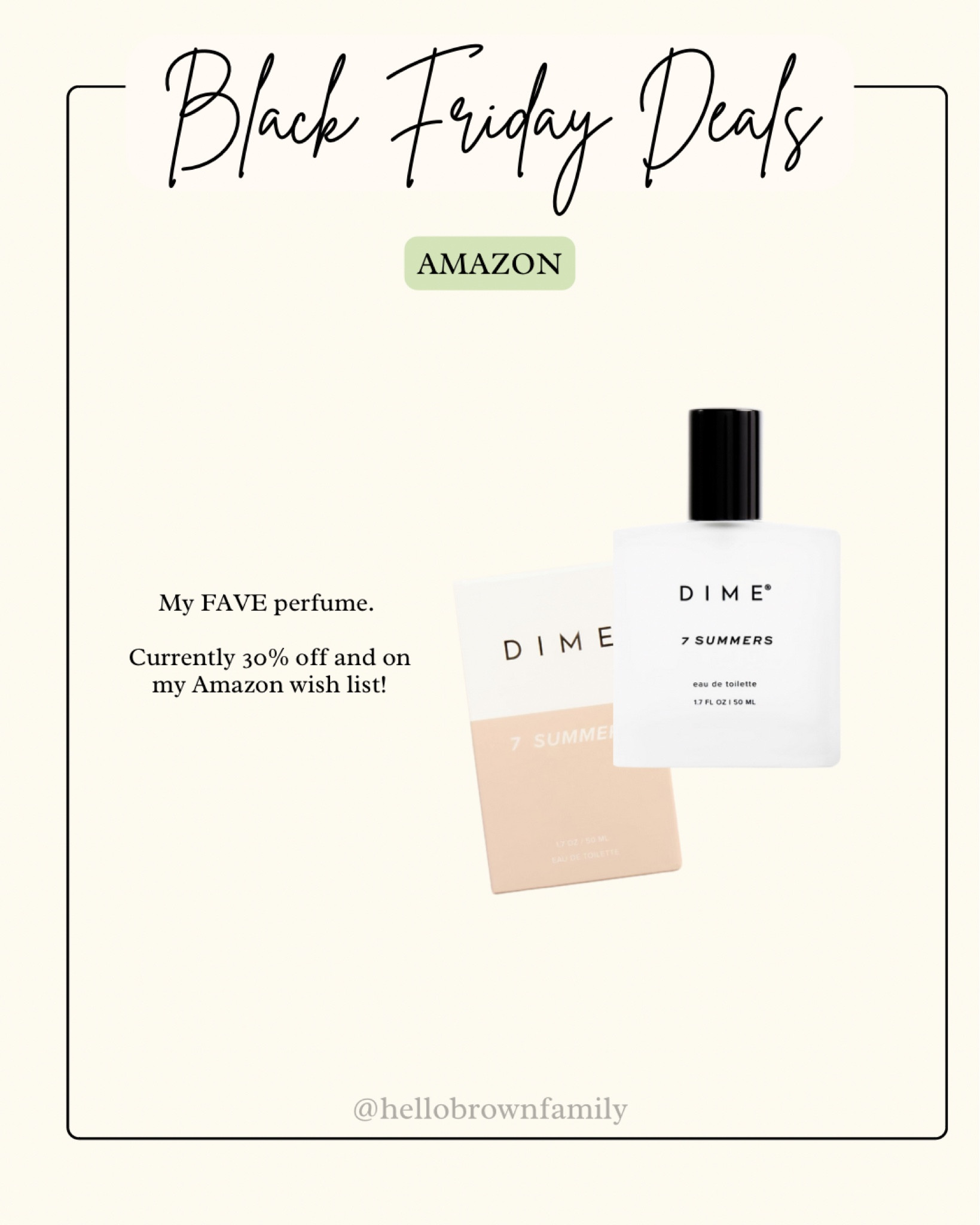 My favorite perfume! So clean smelling, and 30% off! 

#LTKCyberWeek #LTKBeauty #LTKGiftGuide