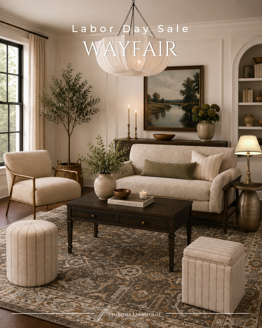 Labor Day savings are here! 🤎 I pulled together some beautiful Wayfair finds that make it easy to refresh your living room for fall—from cozy seating and a gorgeous patterned rug to warm wood tones, lighting, and those finishing touches that make a space feel collected and inviting. Shop these favorites while the Labor Day deals last!

#LTKHome #LTKSaleAlert #LTKStyleTip #WayfairFinds #LaborDaySale #FallHome #LivingRoomInspo 

 #LTKSeasonal #LTKHome #LTKSaleAlert
