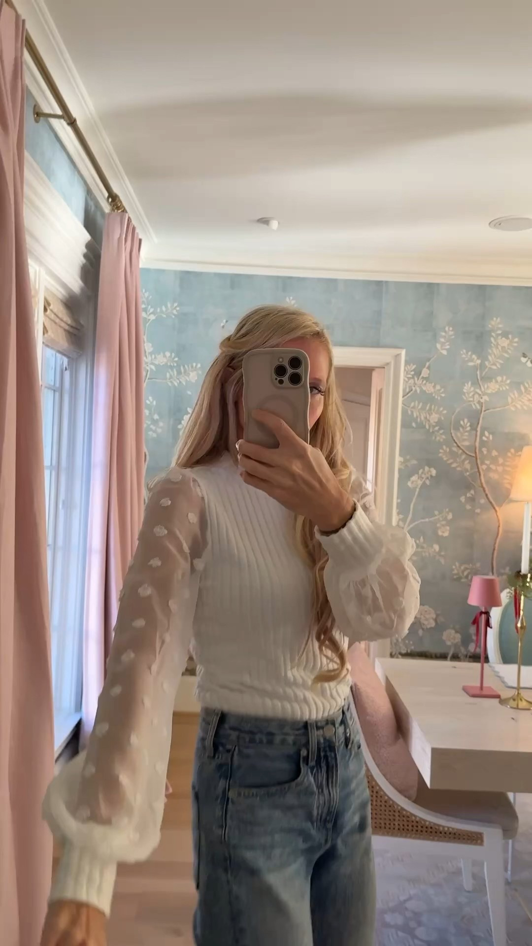 This polka-dot blouse with dreamy sleeves is one of those effortless pieces…soft movement, timeless print, and just enough pop to make jeans or trousers feel special ✨
#ChicEveryday #PolkaDotLove

#LTKPetite #LTKFindsUnder50 #LTKootd