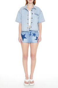 Denim Short-Sleeve Shirt | Forever 21