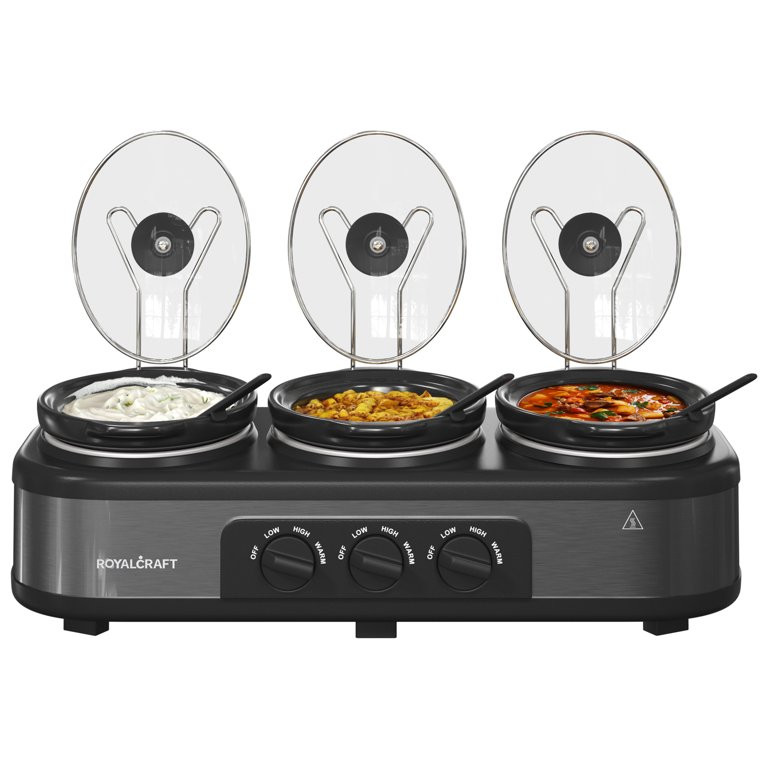 Sunvivi Slow Cooker with Liners, 3 in 1 Buffet Servers Dips Slow Cooker, Food Warmers for Parties... | Walmart (US)