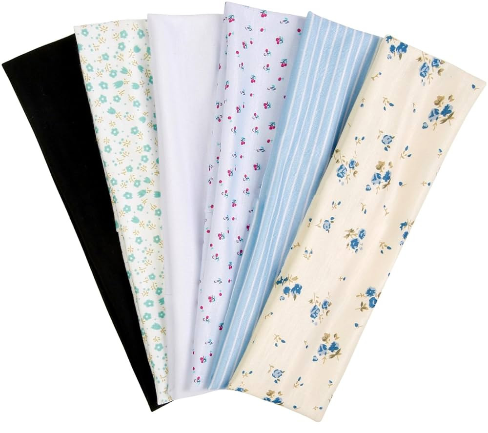 TERSE Boho Headbands for Women Short Hair Floral Headbands Non Slip Elastic Sweat Hairbands Soft ... | Amazon (US)