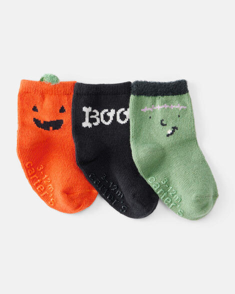 Baby 3-Pack Boo Pumpkin Monster Halloween Socks | Carter's Inc
