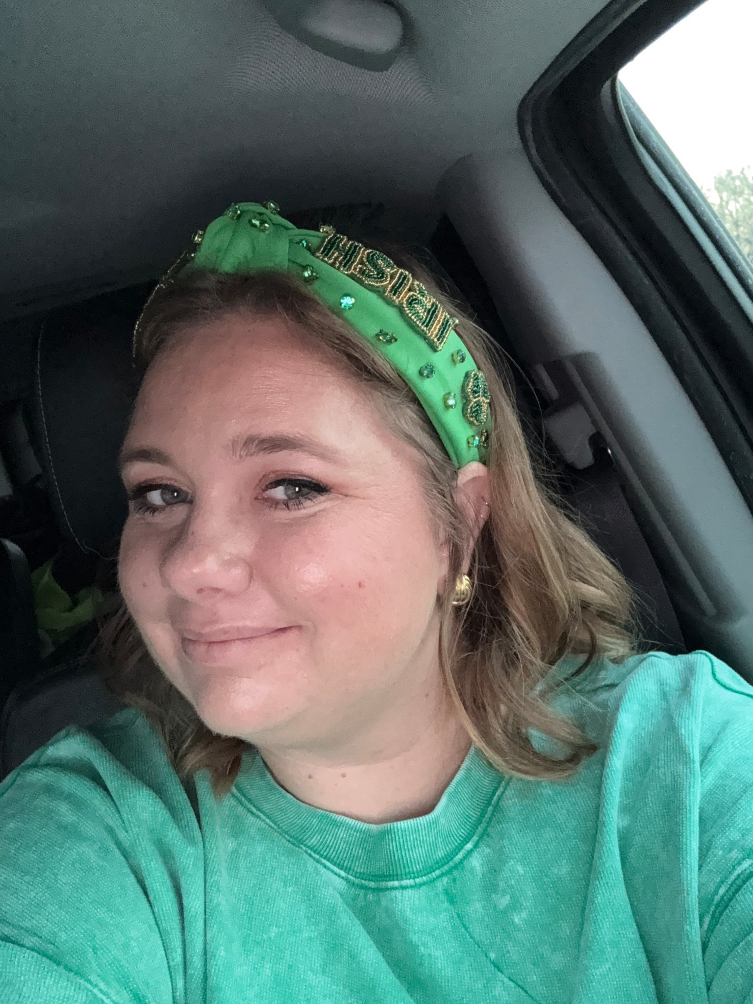Loving my green Irish headband ☘️

#LTKmomlife #LTKWorkwear #LTKgrwm